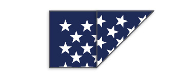 Step 5 of folding a u.s. flag