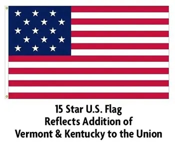 15 Star U.S. Flag