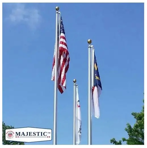 25’ MajesticTM Commercial Aluminum Flagpole with Satin Finish 