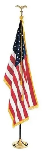 3’ x 5’ Nylon Outdoor U.S. Flag Set with Wall-Mounting Bracket