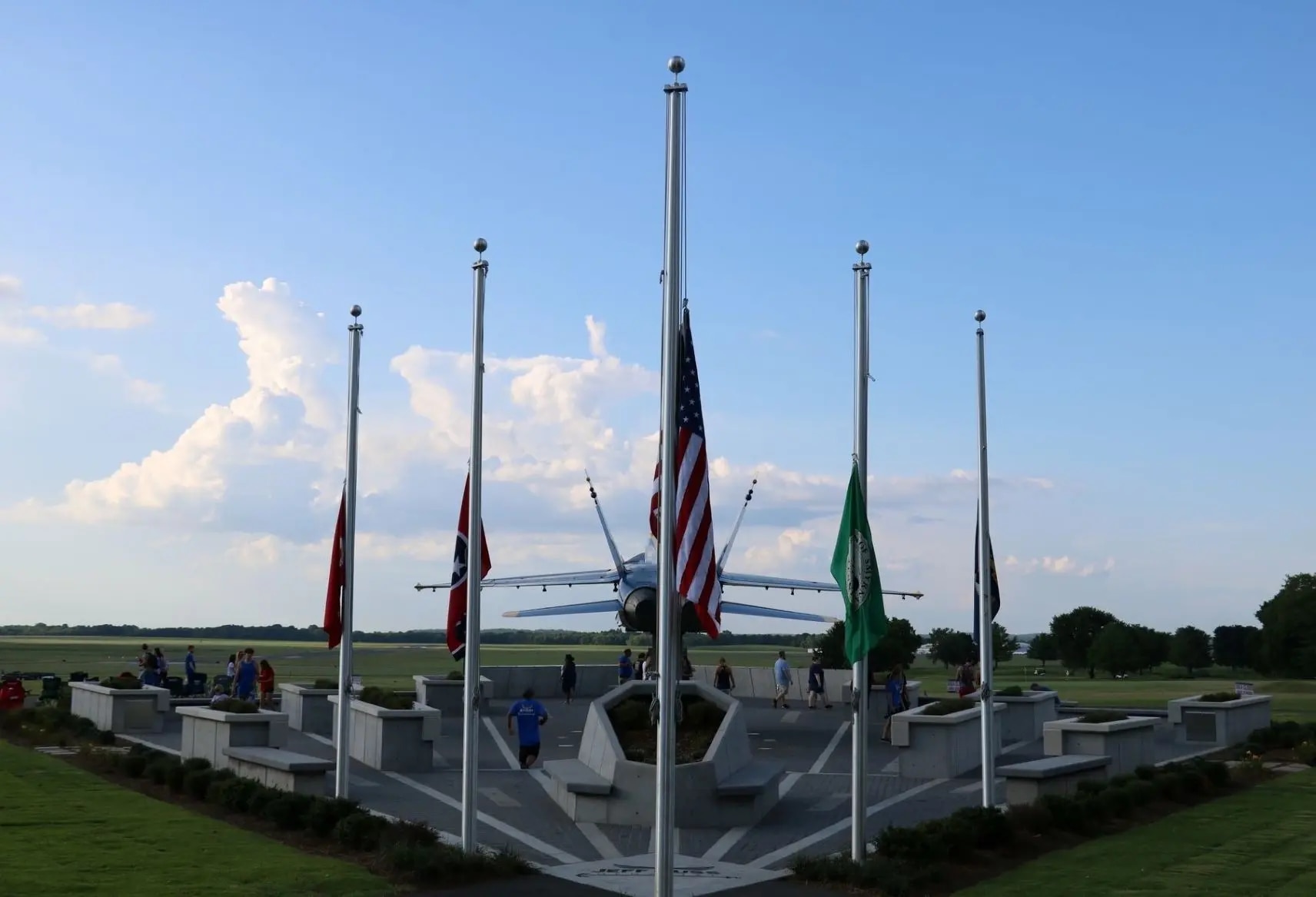 Flags at Sunset