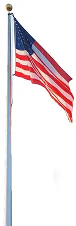 U.S. Flag on Flagpole