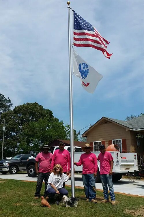 Flagpole Installation Team