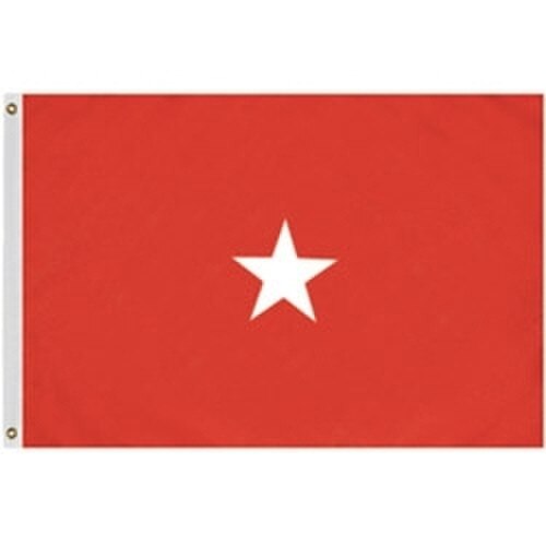 1 Star Army Office Flag
