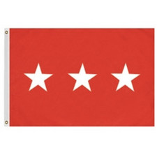 3 Star Army General Officer Flag