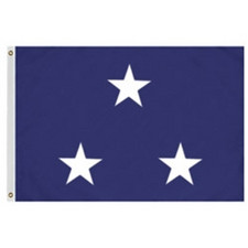 Navy 3 Star Officer Flag