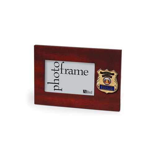 Mahogany Police Photo Frame