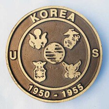Korean War Light Bronze Grave Marker