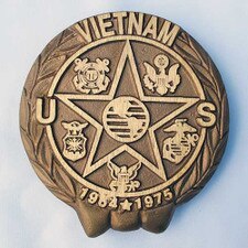 Vietnam War emblem wooden plaque