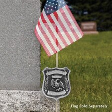 Police U.S. Cemetery Flag Holder