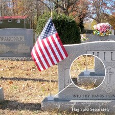 Corner Of Headstone Flag Holder