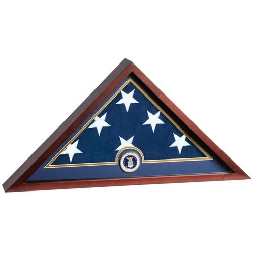 5x9.5' Air Force Mahogany Flag Case