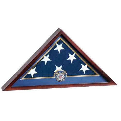 Coast Guard Mahogany Flag Case