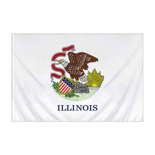 3' X 5' Nylon Illinois Flag Banner