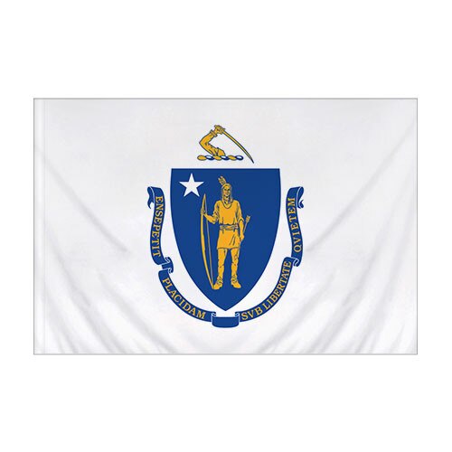 Nylon Massachusetts Flag Banner