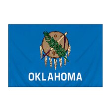 3' X 5' Nylon Oklahoma Flag Banner