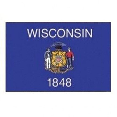 3' X 5' Nylon Wisconsin Flag Banner