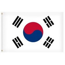 South Korea Mounted Flag