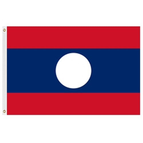 Laos Flag 2' X 3' Nylon