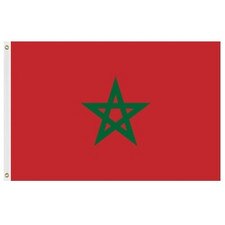 Moroccan flag red background green