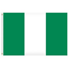 Nigeria flag green white green colo