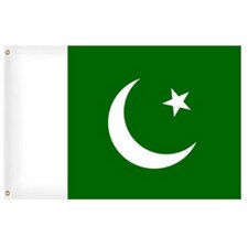 Pakistan flag green white backgroun