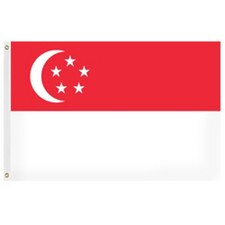 Singapore flag red white background