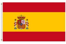Spain national flag with coat of ar