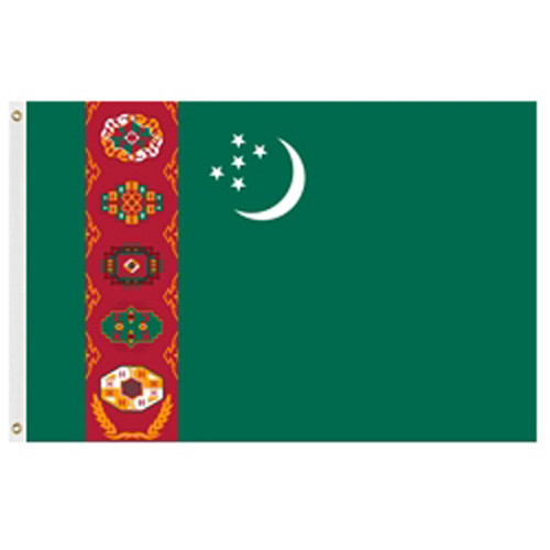 Turkmenistan Flag 4' X 6' Nylon