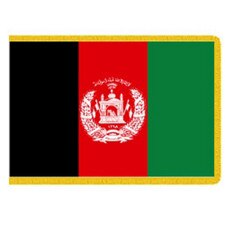 Afghanistan flag red black green