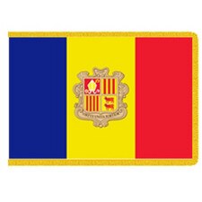 Andorra flag with coat of arms
