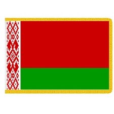 Belarus flag red green white patter
