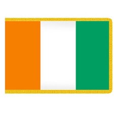 Ivory Coast flag with orange white