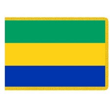 Gabon flag with horizontal stripes