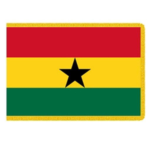 Ghana flag red yellow green black s