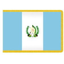 Guatemalan flag with crest backgrou