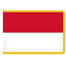 Indonesia flag with yellow border