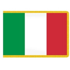 Italy flag with golden border