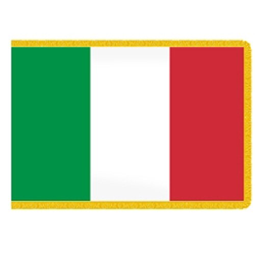 Italy flag with golden border