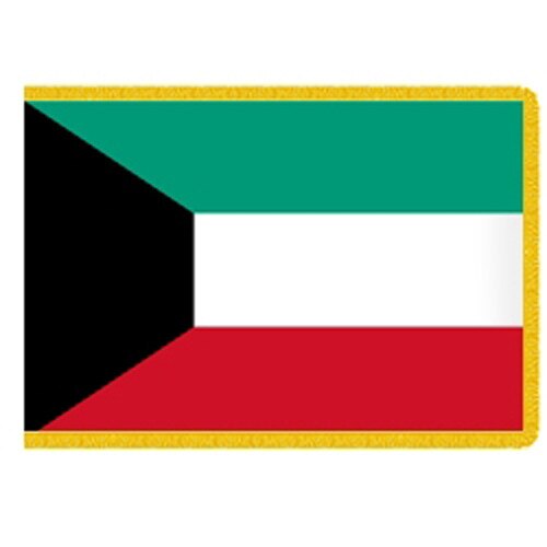 Kuwait national flag with border