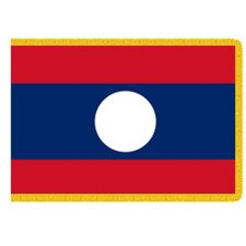 Laos national flag with circle