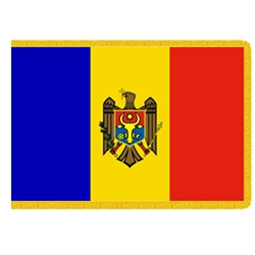 Flag of Moldova with coat of arms
