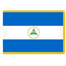 Nicaragua Indoor Flag 3' X 5' Nylon