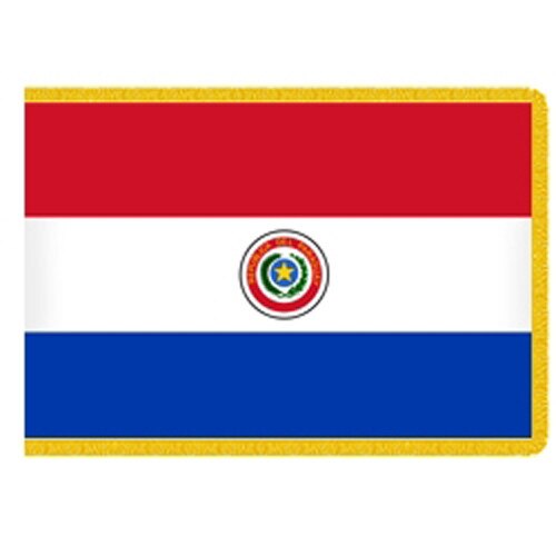 Paraguay flag red white blue