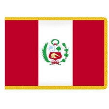 Peru national flag with emblem