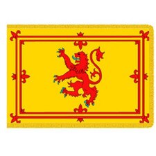 Scottish flag with red lion emblem