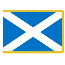 scottish flag with golden edge