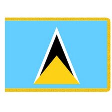 Saint Lucia flag design with triang