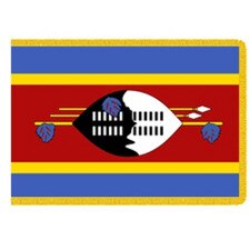 flag of Eswatini with symbols