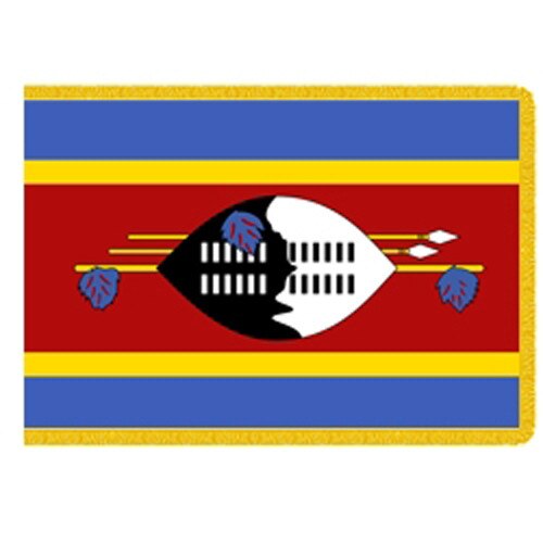 flag of Eswatini with symbols